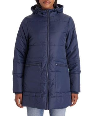 Modern Eternity Maternity Modern Eternity 3-In-1 Hybrid Quilted Waterproof Maternity Puffer Coat - Blue