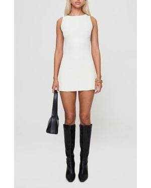 Princess Polly Mayok Open Back Rib Minidress - White