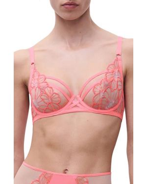 Chantelle Pulp Unlined Underwire Bra - Pink
