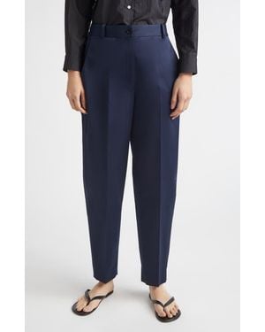 Partow Astor Cotton Stretch Twill Tapered Leg Pants - Blue