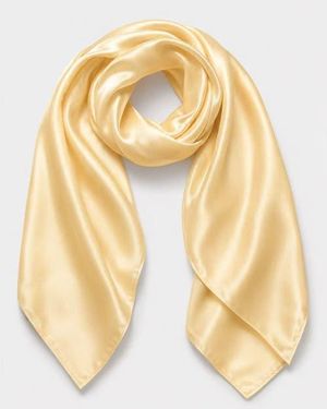 SILKSILKY Pure Silk Classic Elegant Square Scarf - Natural