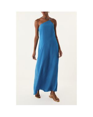 ViX Tati Maxi Cover-Up Dress - Blue