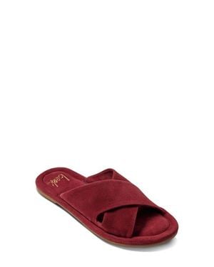 Beek Myna Crossover Strap Slide Sandal - Red