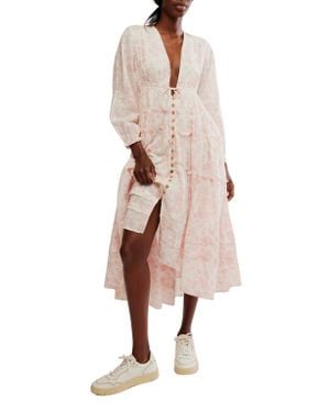 Free People Pappiet Midi Dress - Natural