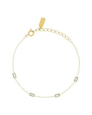 BEN ONI Baguette Cubic Zirconia Charm Bracelet - White