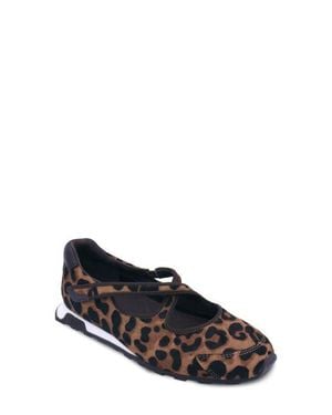 Ash Kore Mary Jane Genuine Calf Hair Flat - Black
