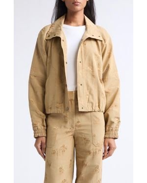 Veronica Beard Ainsworth Floral Jacquard Jacket - Natural