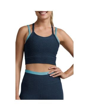 Beyond Yoga Space Dye Long Layered Bra - Blue