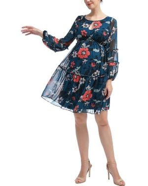 Kimi + Kai Jupiter Maternity Babydoll Dress - Blue