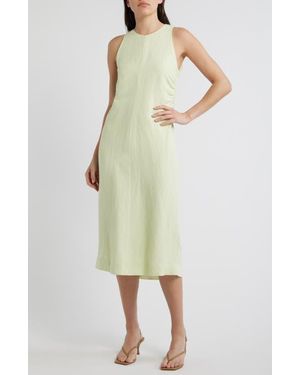 BOSS Sleeveless Midi Dress - Yellow