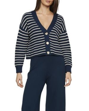 Eberjey Coastal Cotton Sweater Cardigan - Blue
