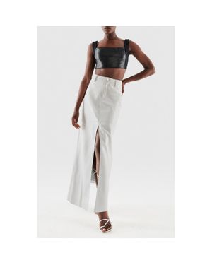 AS by DF Imogen Recycled Leather Skirt - White