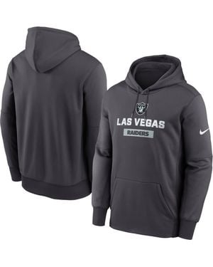 Nike Las Vegas Raiders Toss Sweep Performance Pullover Hoodie - Black