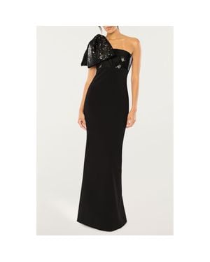 Likely Rora Sequin Bow Gown - Black