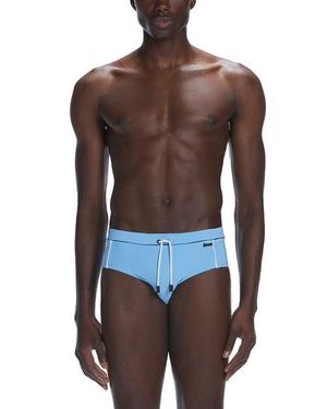 Moeva Ricardo Quick Dry Swim Briefs With Drawcord - Brown