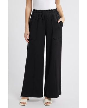 Wit & Wisdom Skyrise Glider Pull-On Wide Leg Pants - Black