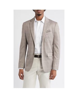 Daniel Hechter Windowpane Check Knit Sport Coat - Gray