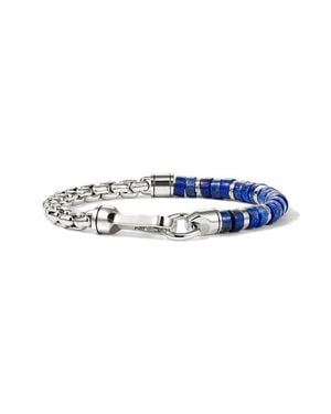 John Hardy Heishi Sterling Bracelet - Blue