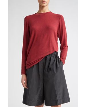 GIA STUDIOS Amir Long Sleeve Viscose Blend T-Shirt - Red