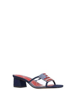 J. Reneé Spangle Block Heel Sandal - Blue