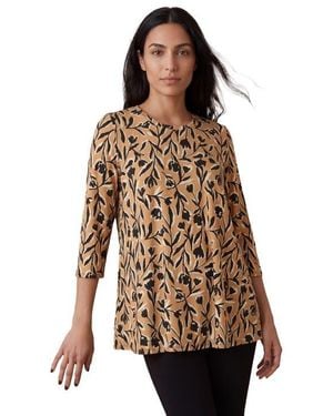 Jessica London Stretch Knit Swing Tunic - Brown