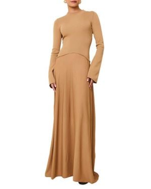 Solid & Striped The Soglio Long Sleeve Maxi Dress - Natural