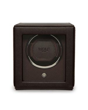 Wolf Cub Single Watch Winder With Cover - Black