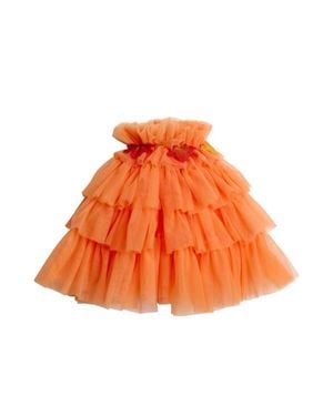 Chasing Fireflies Tulle Cape For Girls - Orange