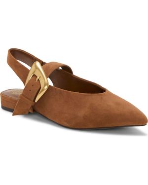 Vince Camuto Amoret Pointed Toe Slingback Flat - Brown