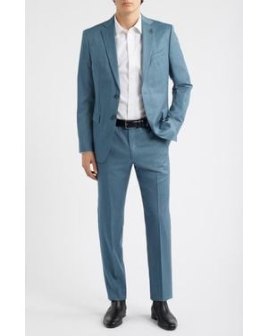 John Varvatos Bleecker Mélange Virgin Wool Suit - Blue