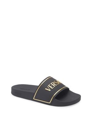 Versace Logo Pool Slide - Multicolor