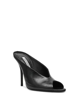Steve Madden Agaze Peep Toe Slide Sandal - Black