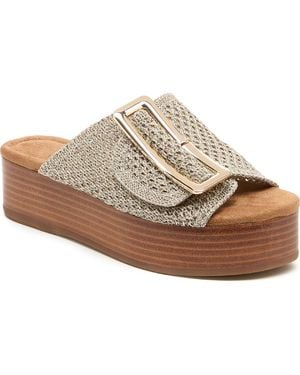 Kelsi Dagger Brooklyn Dover Woven Platform Sandal - Metallic