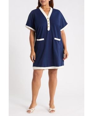 Sugarlips Durmela Contrast Shift Minidress - Blue