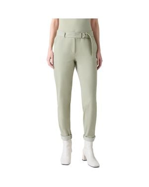 Akris Punto Fallon Belted Ankle Jeans - Green