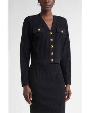 St. John Fringe Flatback Rib Jacket - Blue