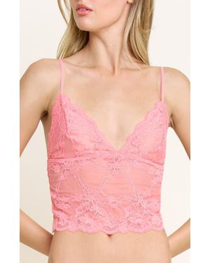 Honeydew Intimates Riot Lace Crop Camisole - Pink