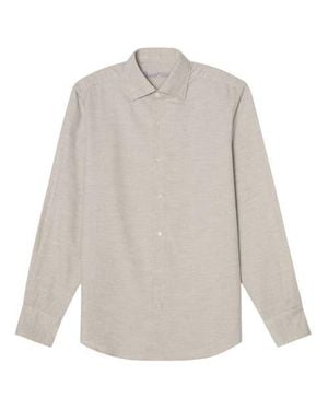 Robert Talbott Morgan Luxe Flannel Shirt - White