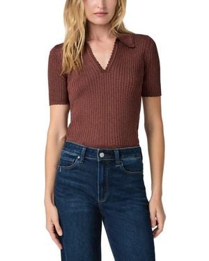 PAIGE Una Rib Top - Blue