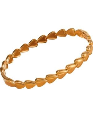 Akalia Waterproof Plated Band Love Bracelet - Metallic