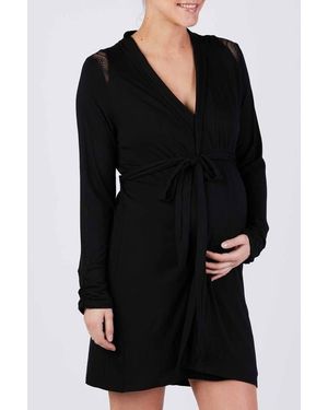 Cache Coeur Serenity Maternity Negligee - Black