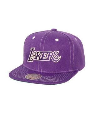 Mitchell & Ness Los Angeles Lakers Energy Contrast Snapback Hat - Purple