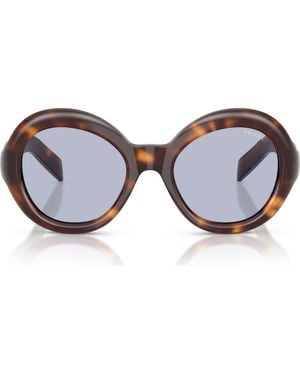 Prada 53Mm Gradient Round Sunglasses - Brown