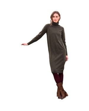 Celtic & Co. Supersoft Midi Turtleneck Dress - Black