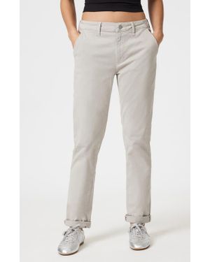 Mavi Kathleen Slim Straight Leg Stretch Chinos - Natural