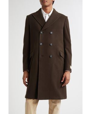 Massimo Alba Dodge Double Breasted Virgin Wool Coat - Brown