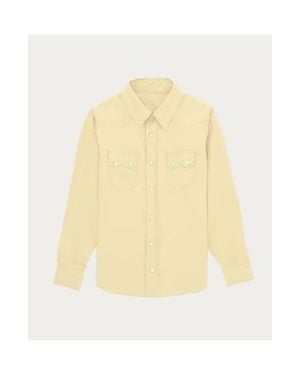 Fortela Toledo Cotton Poplin Western Shirt - Yellow