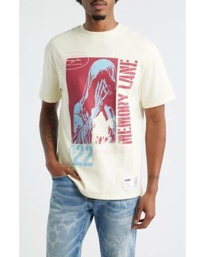 Memory Lane Runnin' Past Cotton Jersey Graphic T-Shirt - White