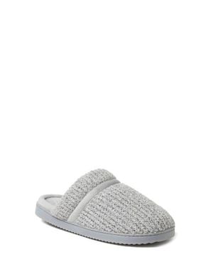 Dearfoams Serena Marled Chenille Scuff House Slipper - Gray