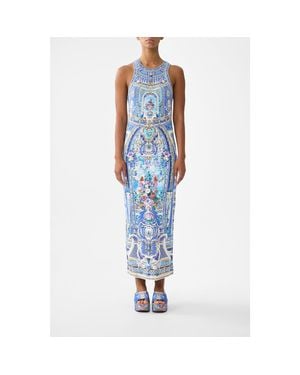 CAMILLA Jersey Tank Dress - Blue